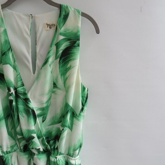 Show Me Your Mumu Womens Size Small Riri Green Tropical Floral Print Romper - Picture 4 of 15